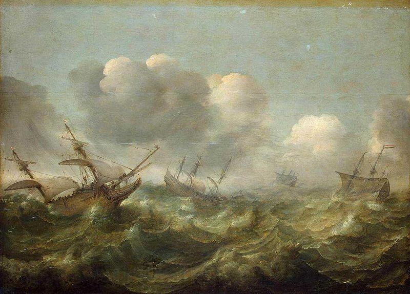Adam Willaerts The painting Stormy Sea Norge oil painting art